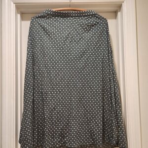 J. Jill  Green Floral Rayon Midi Skirt A Line Western Womens Size Large